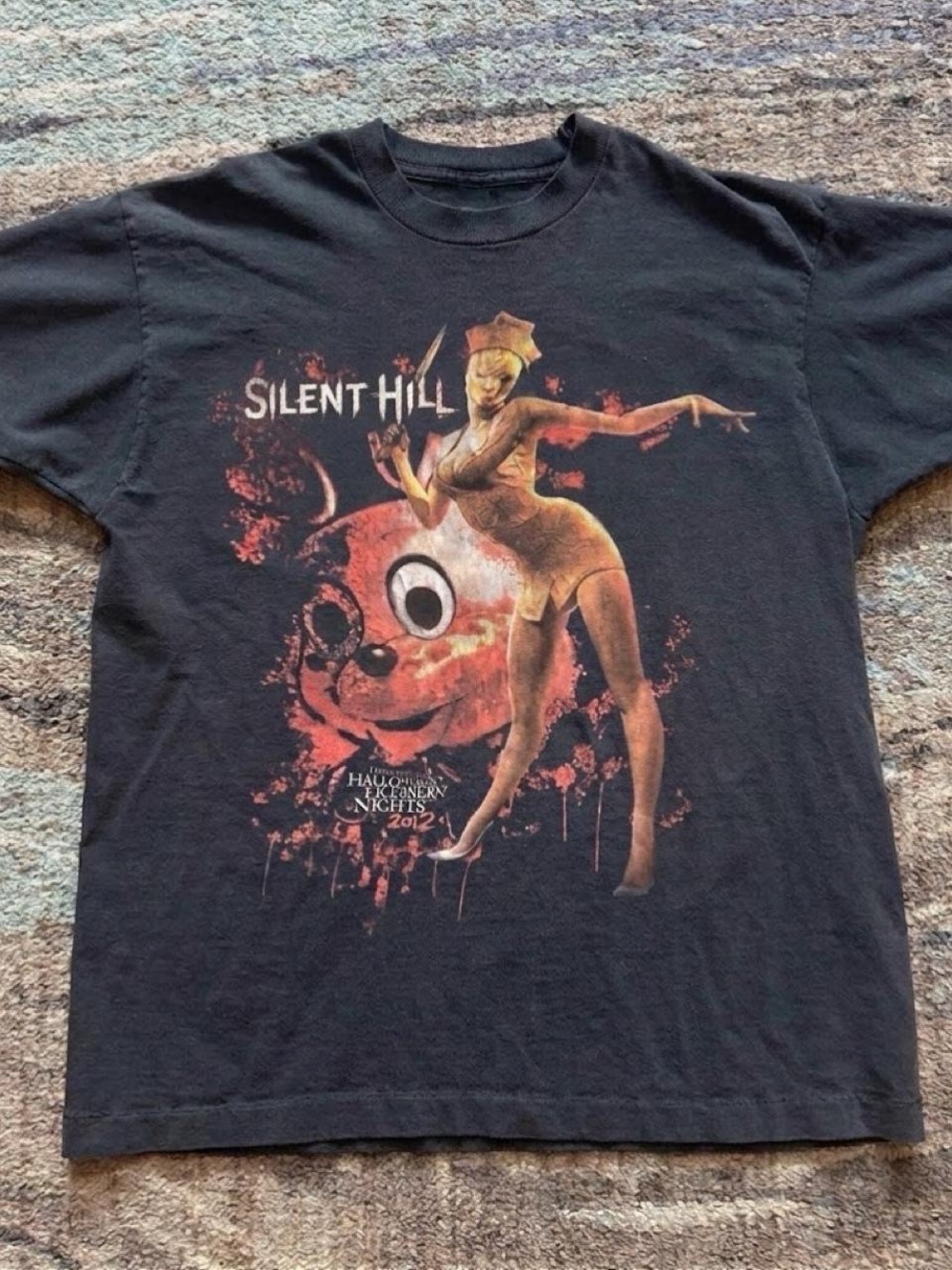 Gildan Black Silent Hill Nurse Graphic Tee